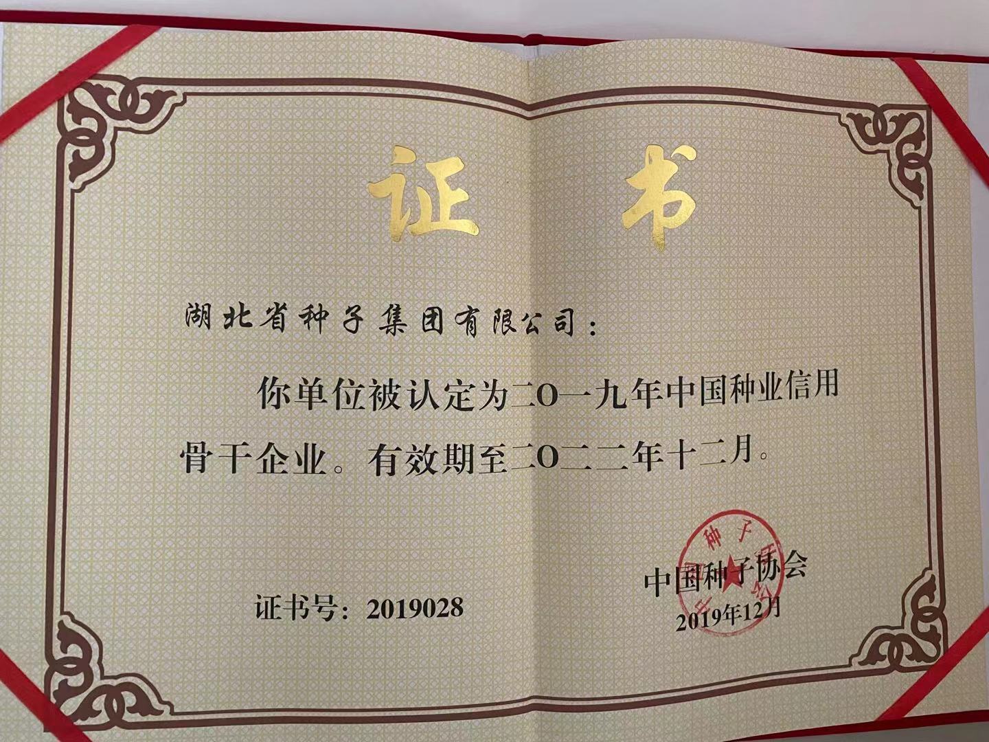 2019年中国种业信用骨干企业